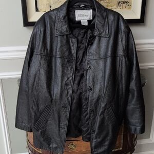 Modern Essentials Mens Leather Jacket. Size Large